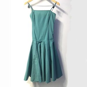 Ben Sherman teal cotton drop-waist swing dress
